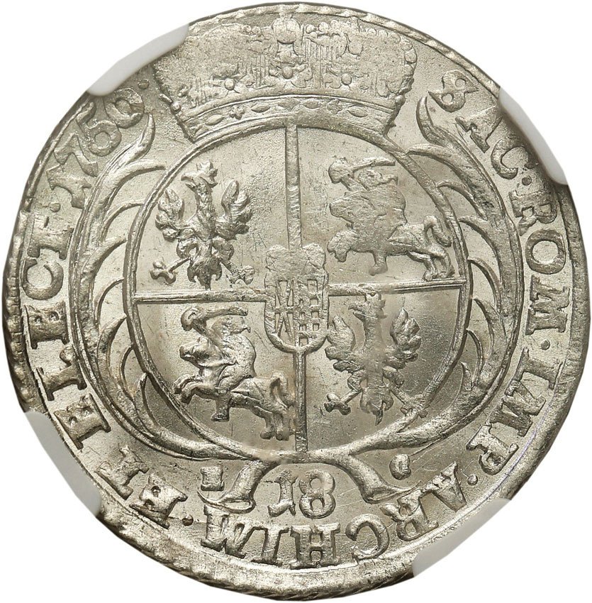 August III Sas. Ort (18 groszy) 1756, Lipsk NGC MS62